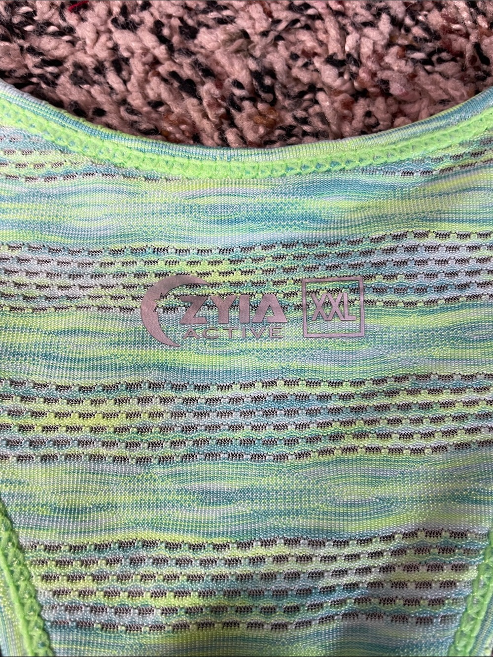 ZYIA Neon Green Space-Dye Racerback Tank Woman’s Plus Size XXL | NWOT - Picture 3 of 4